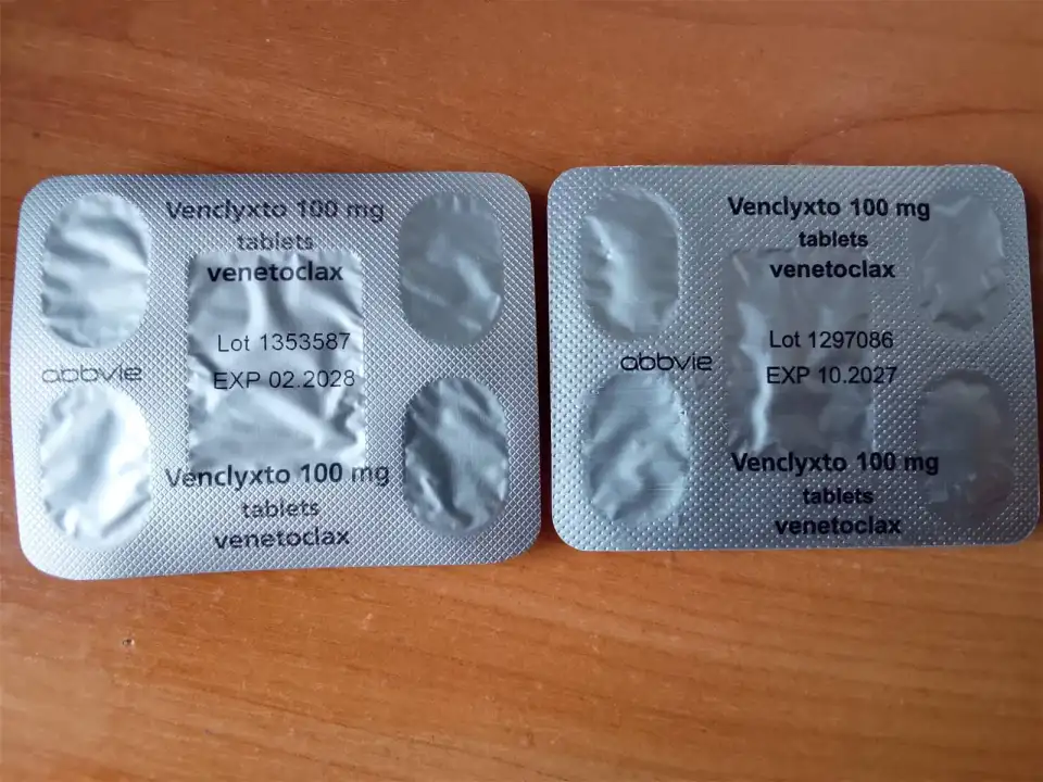 Print on the blister foil of original and counterfeit Venclyxto