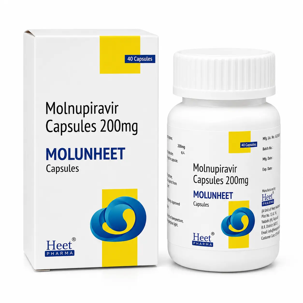 Molunheet — Molnupiravir 200 mg, 40 pcs, Heet Healthcare
