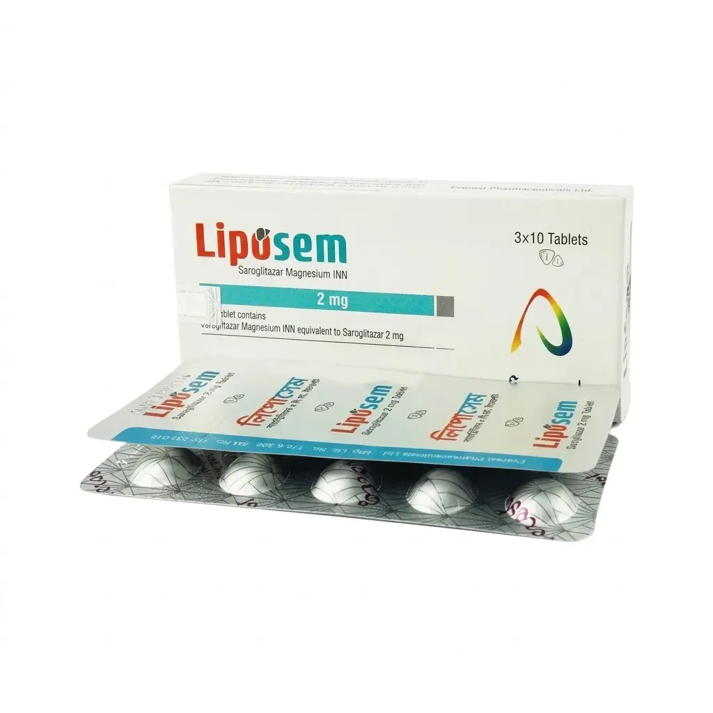 Liposem — Saroglitazar 2 mg, 30 pcs, Everest
