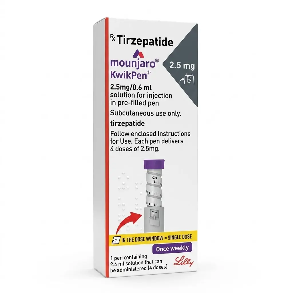 Mounjaro KwikPen 2.5 — Tirzepatide 2.5 mg, 1 pcs, Eli Lilly
