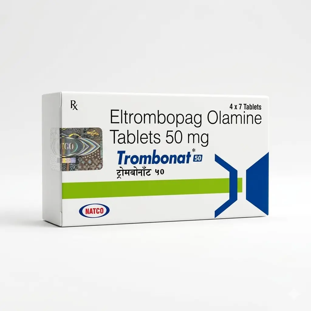 Trombonat 50 — Eltrombopag 50 mg, 28 pcs, Natco