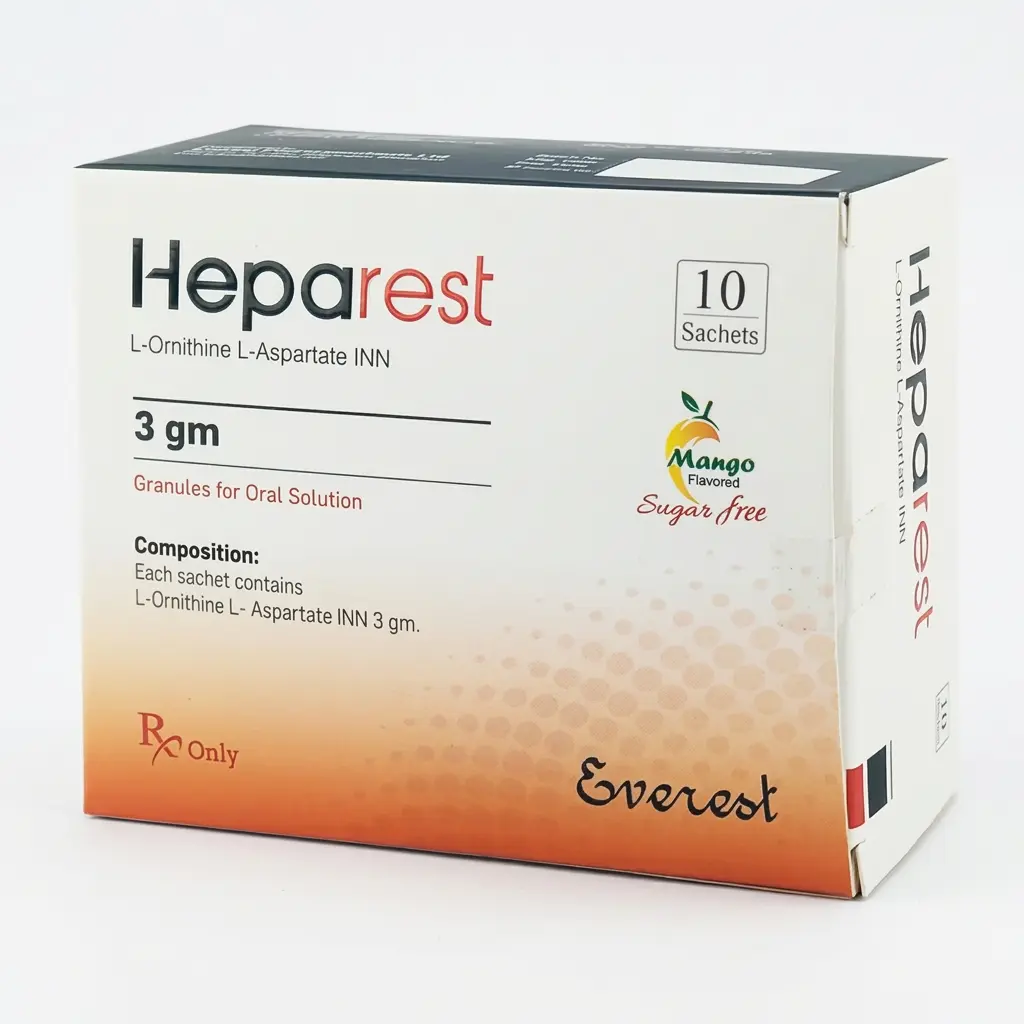 Heparest — L-Ornithine L-Aspartate 3 gm, 10 pcs, Everest