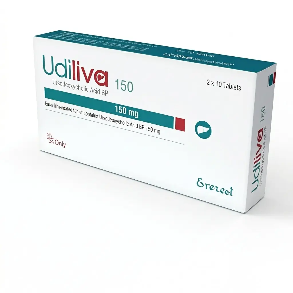 Udiliva 150 — Ursodeoxycholic Acid 150 mg, 20 pcs, Everest