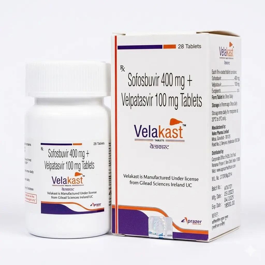 Velakast — Sofosbuvir 400 mg + 100 mg, 28 pcs, Aprazer