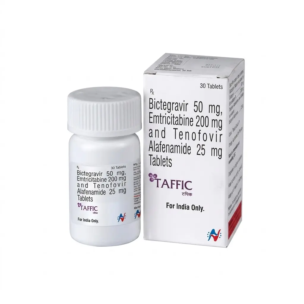 Taffic — Bictegravir 50 mg + 200 mg + 25 mg, 30 pcs, Hetero