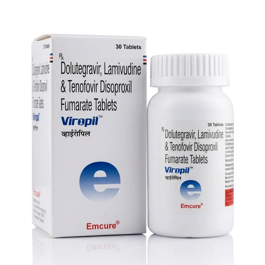 Viropil — Lamivudine 50 мг / 300 мг / 300 мг, 30 pcs, Emcure