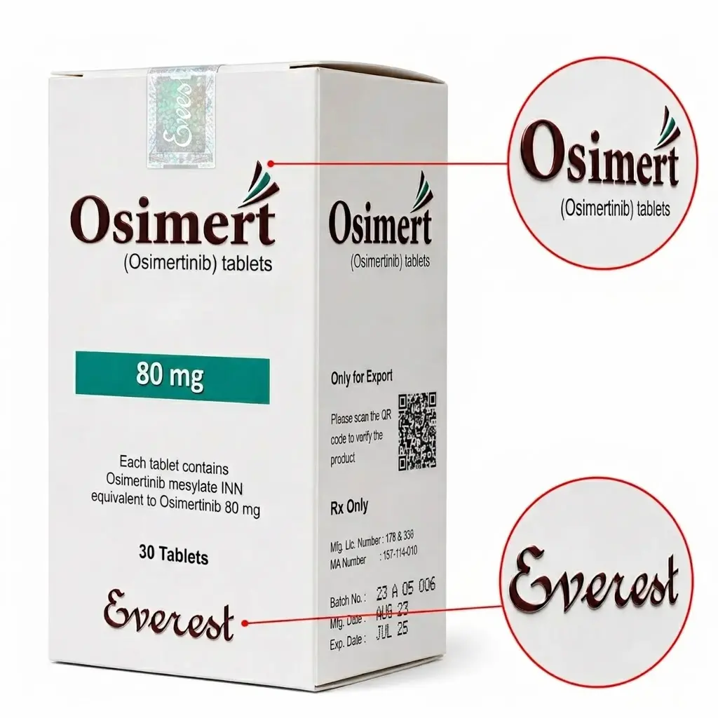 Embossed lettering on Everest box
