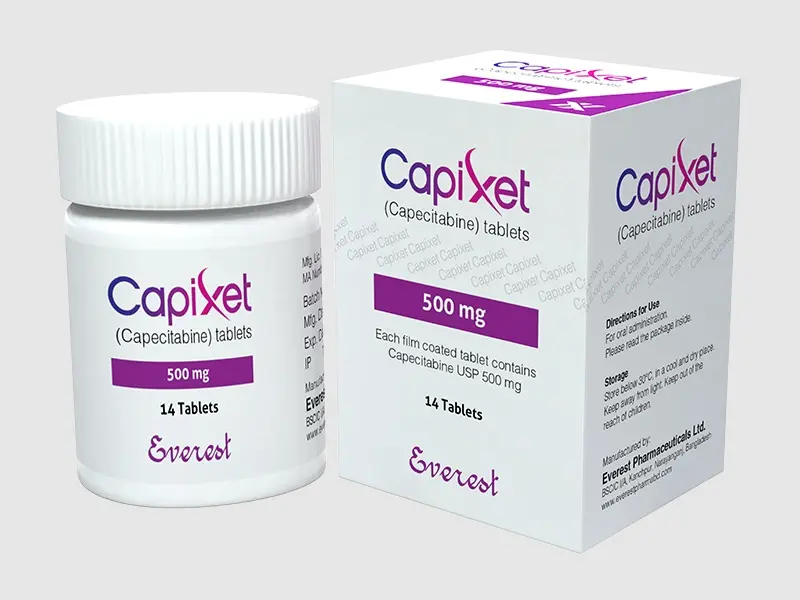 Capixet — Capecitabine 500 mg, 14 pcs, Everest