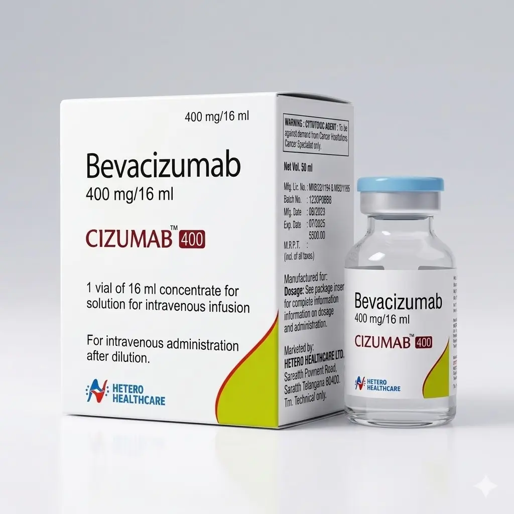 Cizumab 400 — Bevacizumab 400 mg / 16 ml, 1 pcs, Hetero