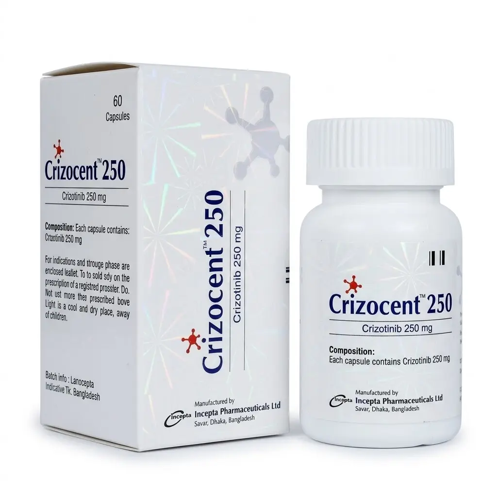 Crizocent 250 — Crizotinib 250 mg, 60 pcs, Incepta Pharmaceuticals