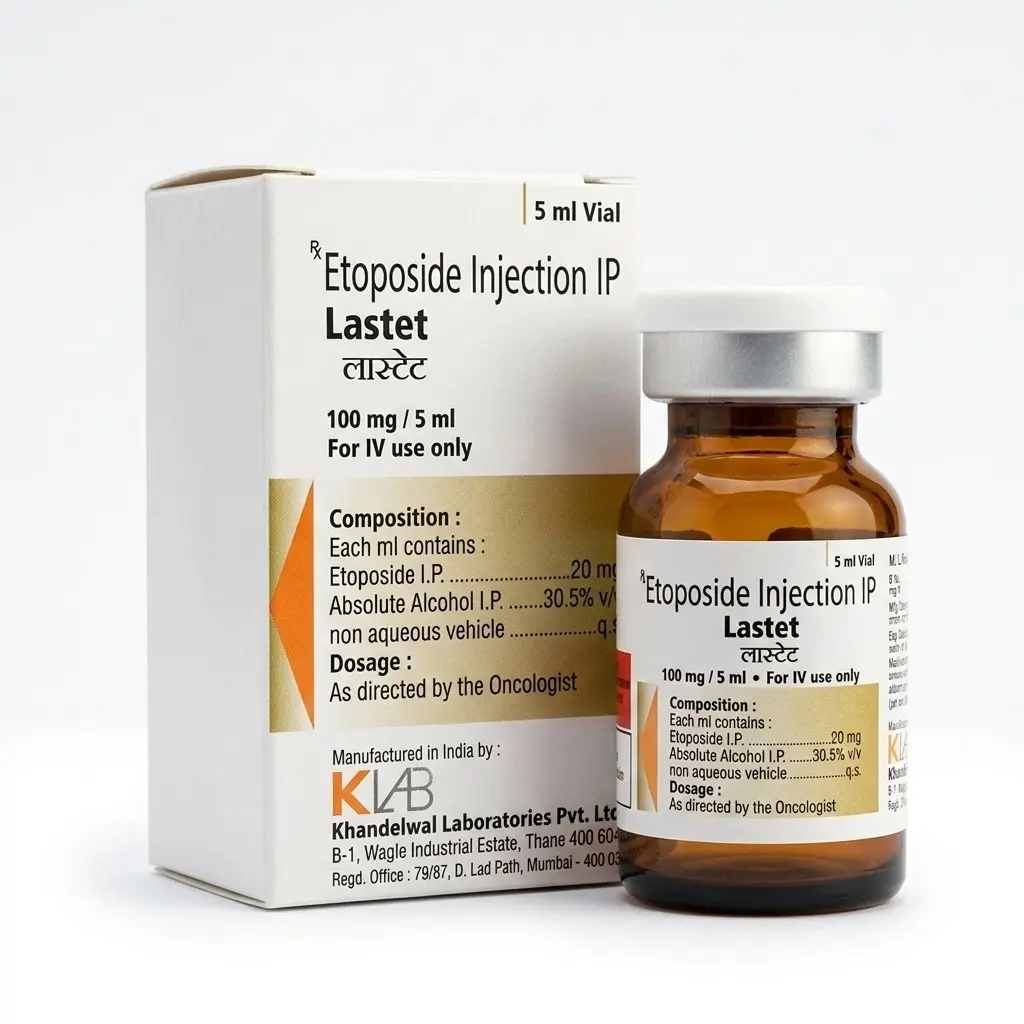 Lastet 100 — Etoposide 100 mg / 5 ml, 1 pcs, Khandelwal