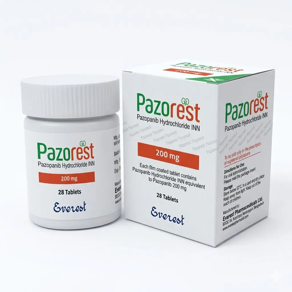 Pazorest — Pazopanib 200 mg, 28 pcs, Everest