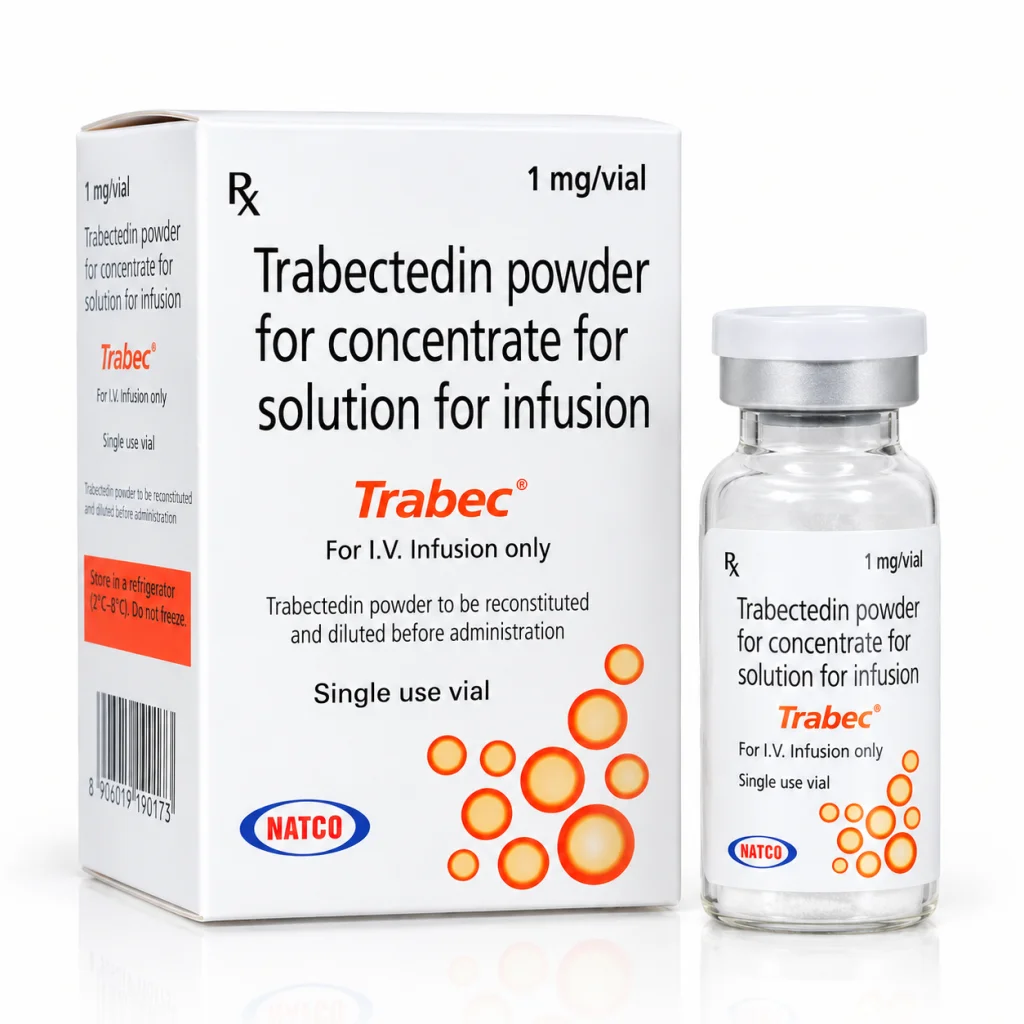 Trabec — Trabectedin 1 mg, 1 pcs, Natco