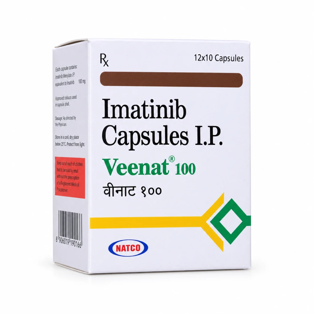 Veenat 100 — Imatinib 100 mg, 120 pcs, Natco