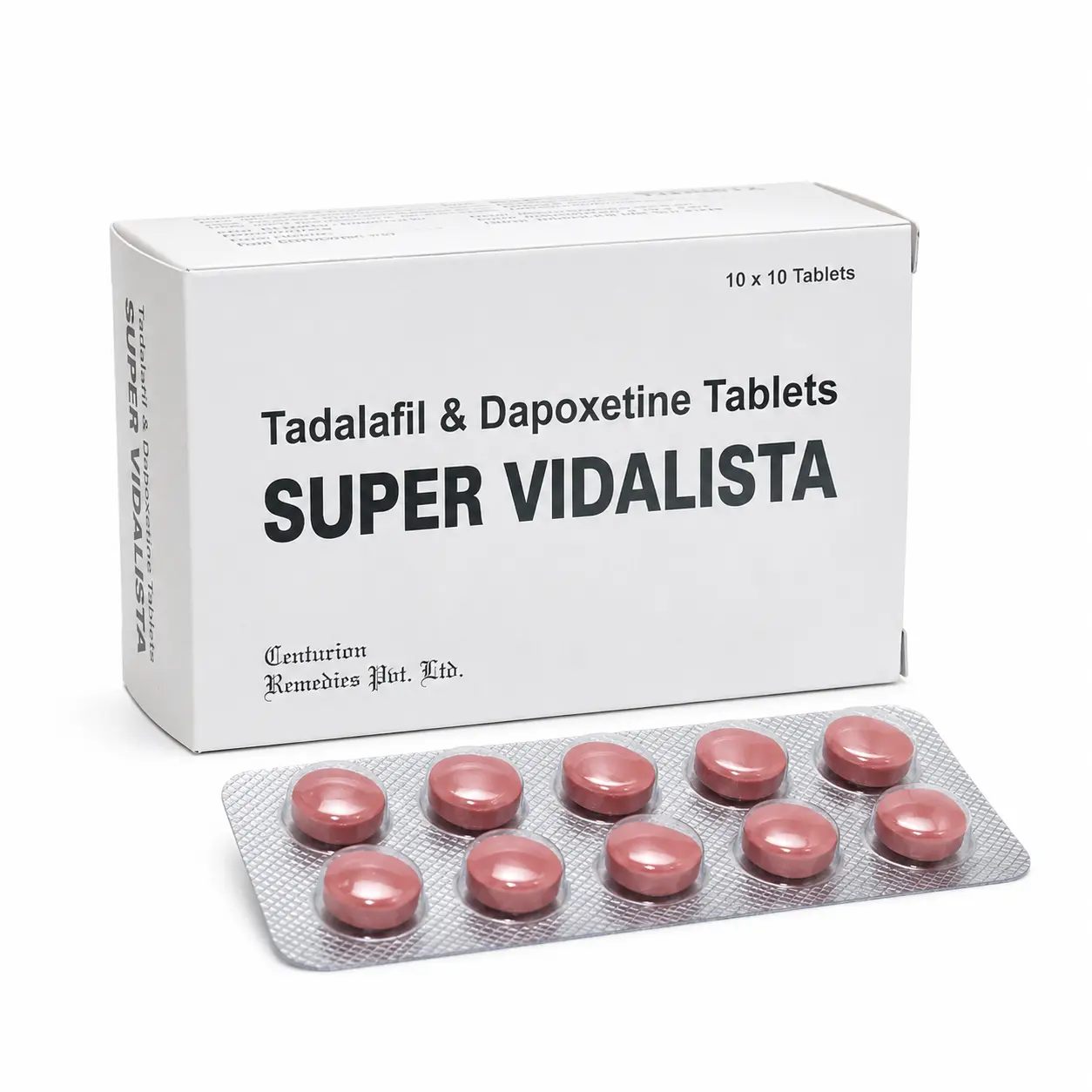 Super Vidalista — Tadalafil 20 + 60 mg, 10 pcs, Centurion Laboratories