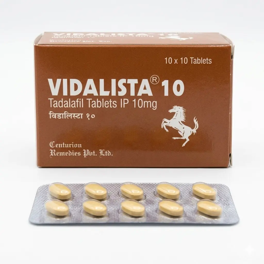 Vidalista 10 — Tadalafil 10 mg, 10 pcs, Centurion Laboratories