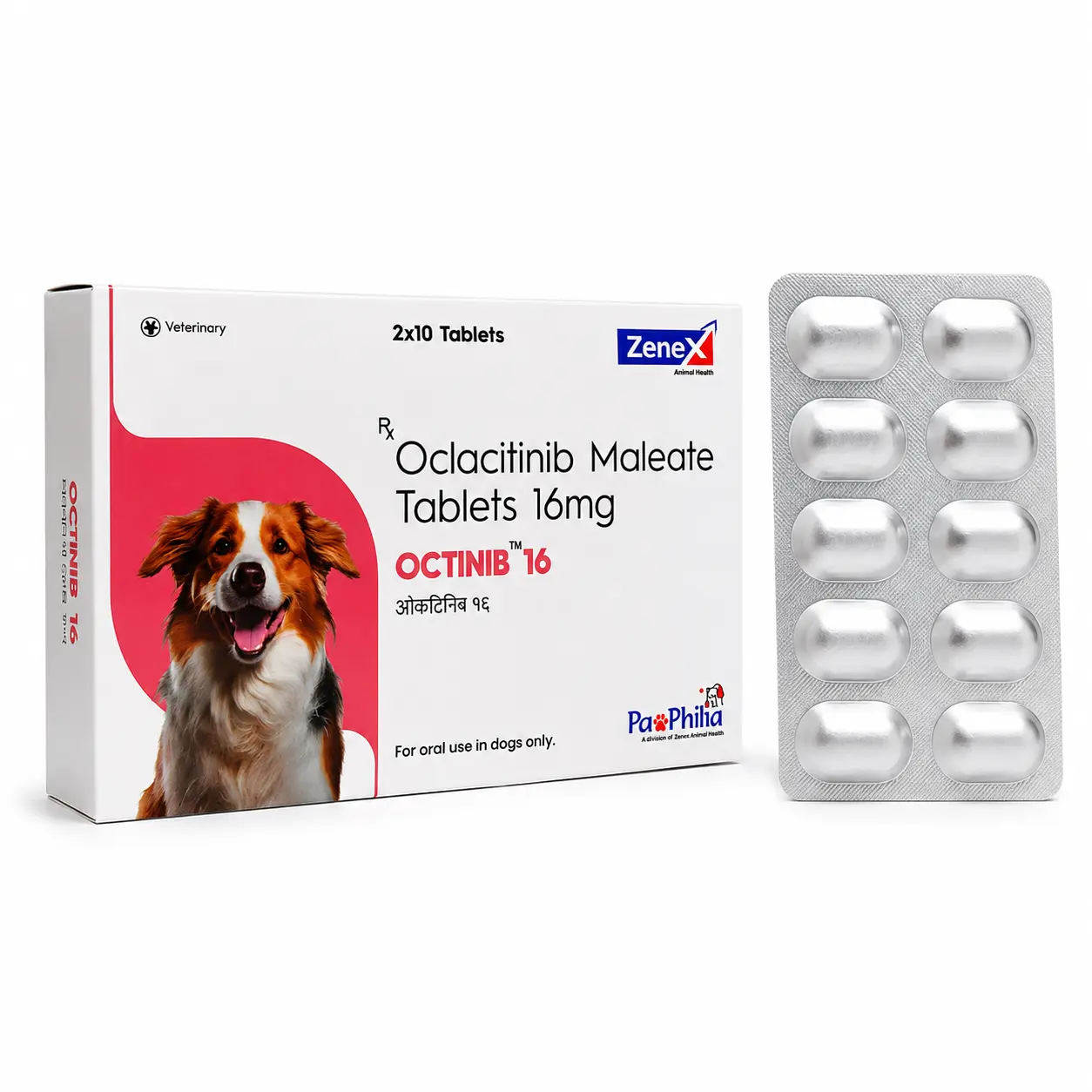Octinib 16 — Oclacitinib 16 mg, 20 pcs, Zenex Animal Health