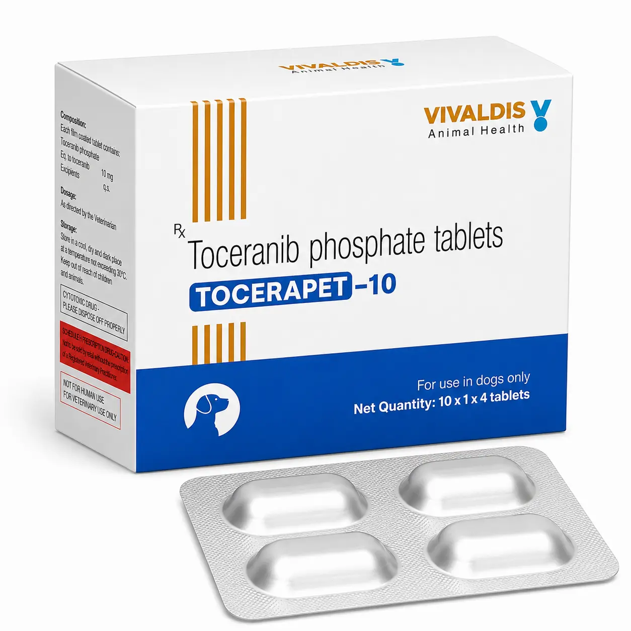 Tocerapet 10 — Toceranib Phosphate 10 mg, 40 pcs, Vivaldis Animal Health