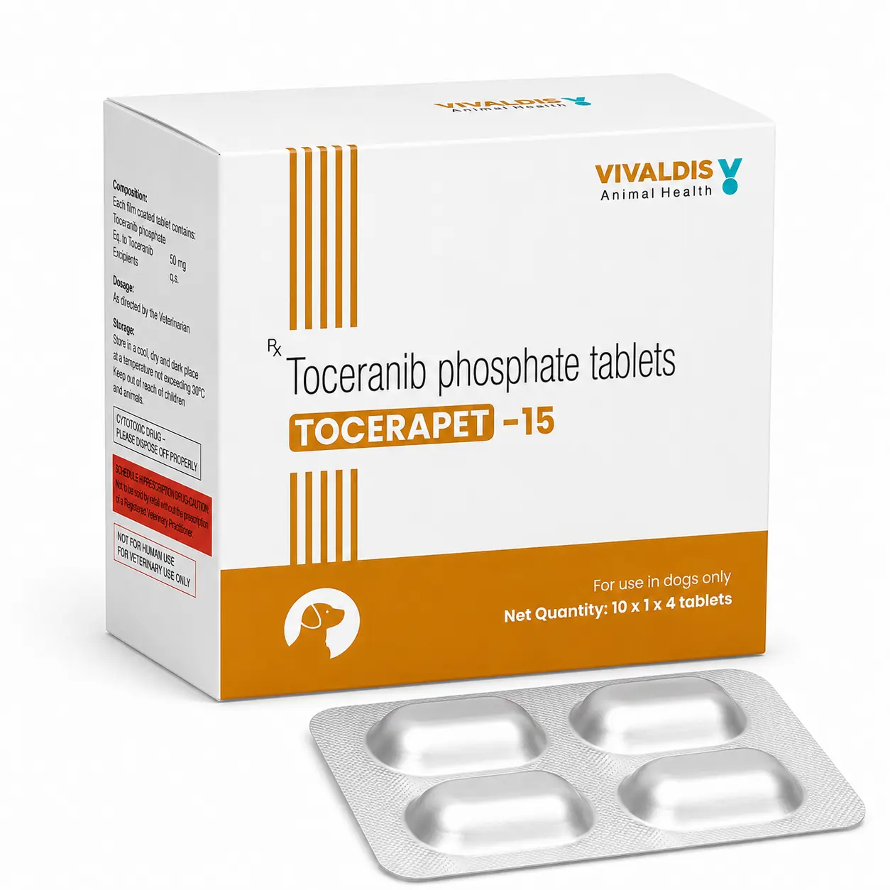 Tocerapet 15 — Toceranib Phosphate 15 mg, 40 pcs, Vivaldis Animal Health