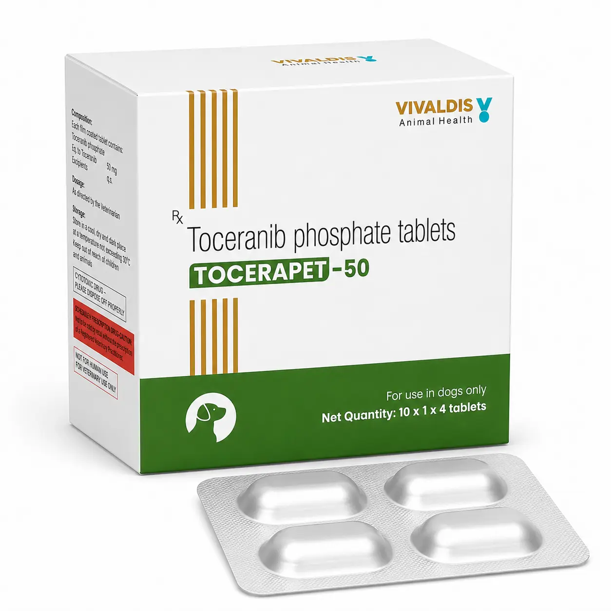 Tocerapet 50 — Toceranib Phosphate 50 mg, 40 pcs, Vivaldis Animal Health